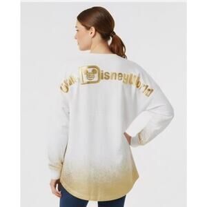 2021 Walt Disney World Spirit Jersey Blush Pink Gold Foil Confetti Design | XS